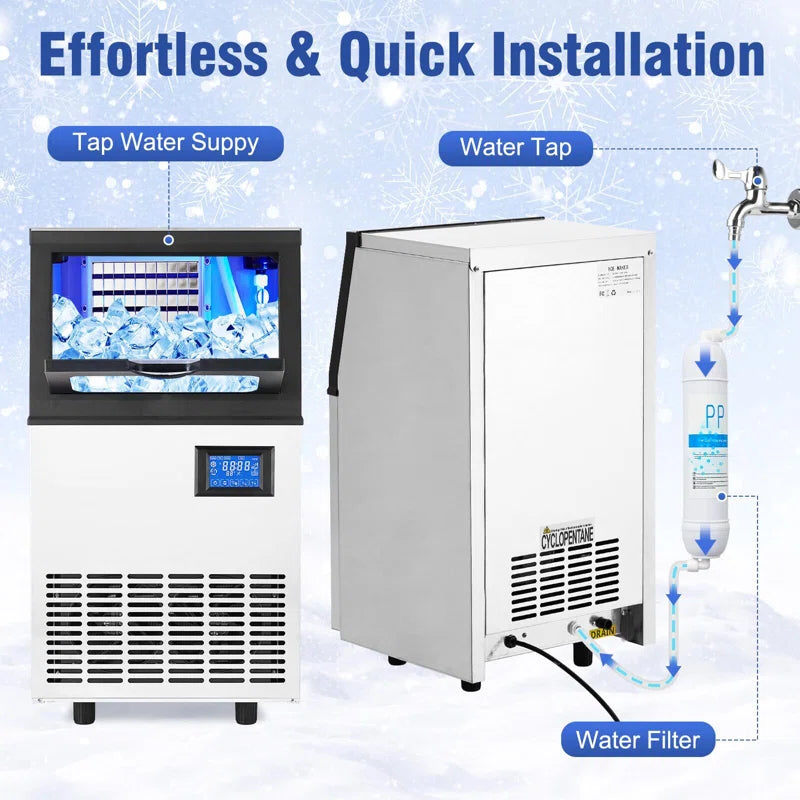 Babevy 85 lb. Daily Production Freestanding Ice Maker